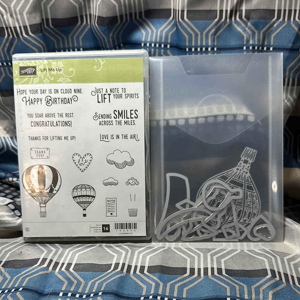 Stampin' Up! Lift Me Up Stamp Set - Black and White with Dies